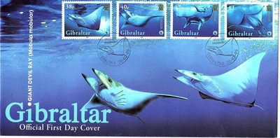 Gibraltar 2006 Global Conservation Manta Ray FDC First Day Cover - Image 1 of 2