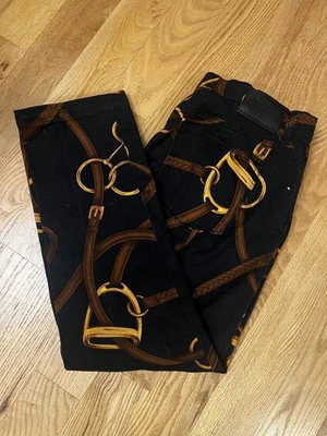 LRL Lauren Jeans Co Ralph Lauren Pants Equestrian Horse Bridle Bit Women's 14P  - Image 1 of 4