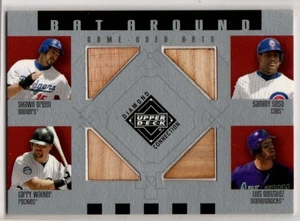 2002 UD Diamond Connection Baseball Green Sammy Sosa Larry Walker Gonzalez BAT - Picture 1 of 1