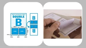 Direkt integrierte Etiketten 13687 - Doppelb - 1000 x A4 Blatt - Bild 1 von 5
