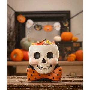 Bethany Lowe Halloween 9" Mr. Albert Skully Bucket TJ4309 New Free Shipping - Picture 1 of 3