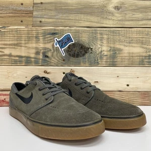 Nike SB Zoom Stefan Janoski Skate Sneakers Men’s Size 13 Green Suede Gum Sole - Picture 1 of 12
