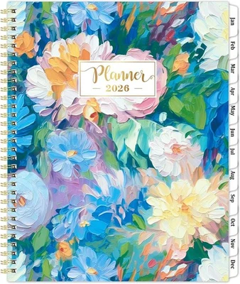 Floral 2026 Planner Daily Weekly and Monthly, Jan 2026 - Dec 2026, 8.5" x 11" - Image 1 of 4