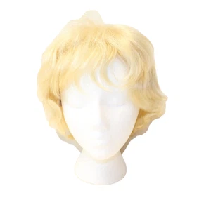 VINTAGE CUSTOMETTE 100% HUMAN HAIR, BLOND WIG by FASHION TRESS, SHORT, WAVY HAIR - Picture 1 of 12