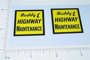 Paar Buddy L Hiway Wartung Fahrzeug Aufkleber BL-150 - Bild 1 von 1