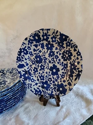 Set of 12 Better Homes & Gardens Blue & White Floral 8.5 Inch Dessert Plates - Image 1 of 4