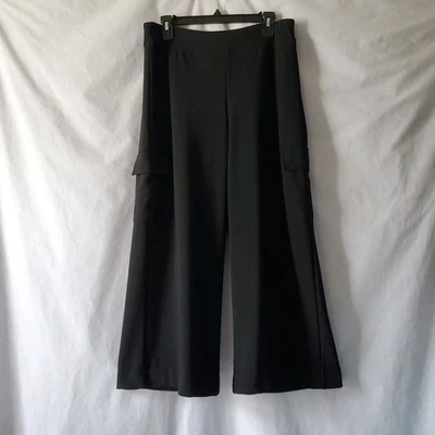 Boston 适当裤子 尺寸 M 黑色 工装 宽腿 拉短弹力 — 第 1/4 张图片
