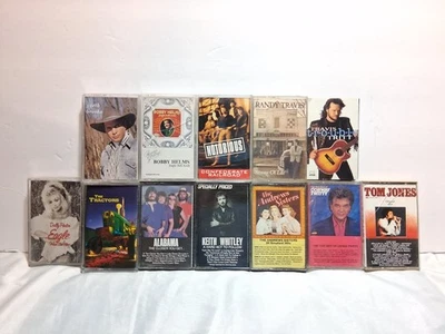 Mixed country artist 12  cassette lot : dolly, garth, Alabama,  Conway UNTESTED  - Image 1 of 4