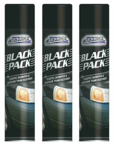 3 x 300 ml SCHWARZ KUNSTSTOFF STOßSTANGE RESTAURIERUNGSSPRAY AUSSENVERKLEIDUNG. - Bild 1 von 1