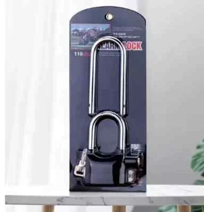 Alloy Steel Anti-theft Alarm Lock Padlock with Steel Cable 110DB Motorcycle - Picture 1 of 1