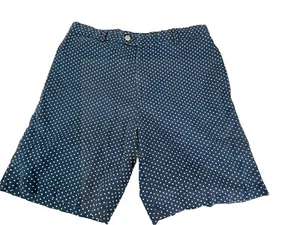 Peter Millar Shorts Herren Größe 34 Leinen Baumwollmischung Tupfen dunkelblau weiß - Bild 1 von 5