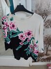 kaliedoscope size 14 Floral Jumper 3/4 Sleeves