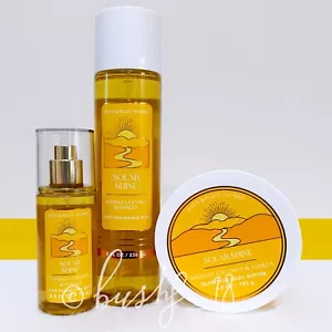 Bath & Body Works 3pc SOLAR SHINE Coconut Fragrance Mist + Travel, Body Butter - Picture 1 of 5