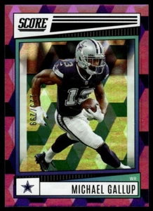 2022 Score Purple Cubic Michael Gallup 123/299 Dallas Cowboys #221 - Picture 1 of 2