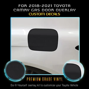 For 2018-2021 Toyota Camry Gas Door Overlay Graphic Decal Flat Matte Vinyl - Picture 1 of 18