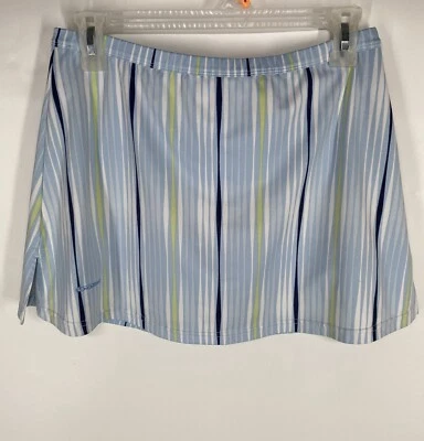 Bolle Sport Tenis Skort Mujer Pequeño Elastizado Azul Verde Rayas Ropa Deportiva Foto 1 de 4