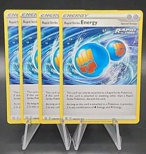 4x Rapid Strike Energy 140/163 Sword Shield Battle Styles Pokemon Playset - Picture 1 of 1