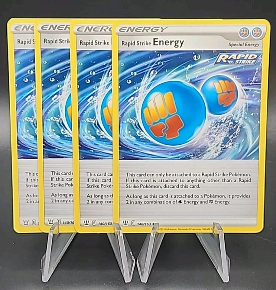 4x Rapid Strike Energy 140/163 Sword Shield Battle Styles Pokemon Playset - Image 1 of 1