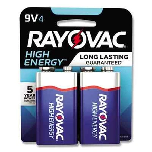 Baterías alcalinas Rayovac High Energy Premium 9V, paquete de 4 caducidad; 12/2027 - Imagen 1 de 2