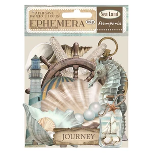Stamperia Sea Land Ephemera Adhesive, Embellishments Nautical Ocean Scrapbook - Picture 1 of 2
