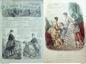 La Mode illustrée journal + gravure associée 1868 # 36 - Imagen 1 de 3