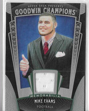 2015 UD GOODWIN CHAMPIONS MIKE EVANS MEMORABILIA CARD