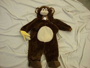 Tom's Toy Plush Monkey Costume with Banana - Size 6 - 12 Months