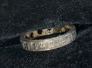 22K Jaccards Etched Antique Band / Ring Mounting 4.15 Grams - Picture 1 of 6