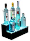 20" 2 Step Tier LED Lighted Shelves Illuminated Liquor Bottle Display FREE SHIP