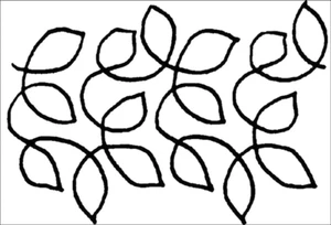 Quilting Full Line Stencil Large Meandering Leaves Reusable A4 use Pounce 30430 - Picture 1 of 2