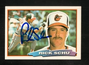 Rick Schu Autogramm--Baltimore Orioles--1988 Topp Big Baseball Card - Bild 1 von 1