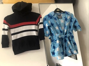 Next Boys Hooded Cotton Knit Top Age 4 Years & Rebel Dressing Gown Age 3-4 Years - Picture 1 of 10