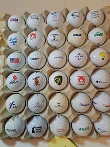 30 Logo Golf Balls Lot #006 Courses Brands Advertising Collectible vtg Firestone - Picture 1 of 5