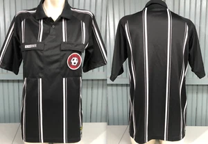 Team Ref Referee Black Striped Jersey Small Changeable Pocket Patch - Picture 1 of 9