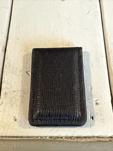 Calvin Klein Black Leather Magnetic Money Clip 3.6” - Picture 1 of 6