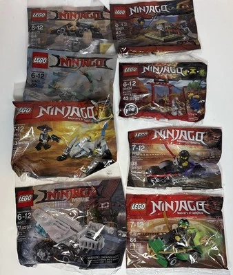 LEGO Ninjago Movie Polybag Lot Of 8 : 30379, 30424/25, 30427/28, 30531/32, 30547 - Image 1 of 4