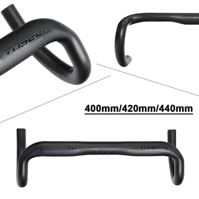Black Ultralight Full Carbon Handlebar Road Bike Bicycle Racing Drop Bar 31.8mm - Image 1 of 4