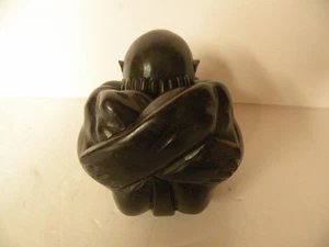 VINTAGE INDONESISCHE TEAKHOLZ FIGUR "DER DENKER" - Bild 1 von 15