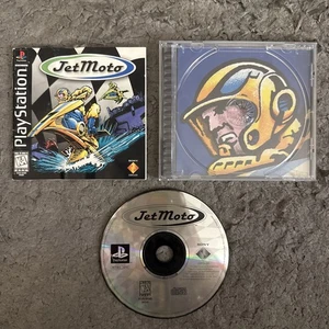 Jet Moto PlayStation 1 PS1 Complete in Box Black Label - Picture 1 of 2