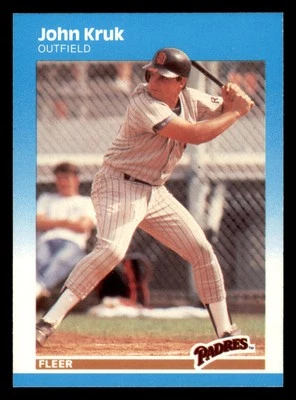 1987 Fleer John Kruk #420 Rookie San Diego Padres - Image 1 of 2