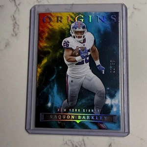 2022 Panini Origins Saquon Barkley Turquoise /50 New York Giants SSP SP - Foto 1 di 2