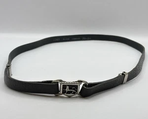 Vintage 50er-60er Jahre HICKOK schmaler Gürtel Gr. 28-34 schwarz Leder - Bild 1 von 6