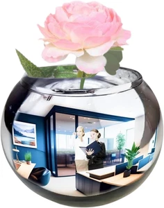 Jarrón espejo convexo Tidyfriend decoraciones de cubículos plateados - 6 pulgadas multiusos D - Imagen 1 de 12