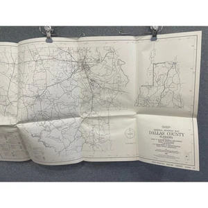 Vintage 1981 Dallas County Alabama Highway Karte 30" x 18" Selma Valley Grande - Bild 1 von 4