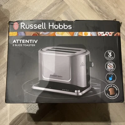 Russell Hobbs Attentiv 2 Slice Toaster Touch Screen Control Wide Slots P3N3 - Image 1 of 3
