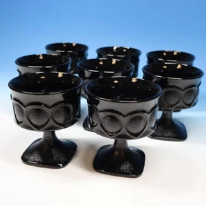 Noritake Spotlight Black Ebony - 8 Champagne/Tall Sherbet Glasses - 4¼ inches - Picture 1 of 4