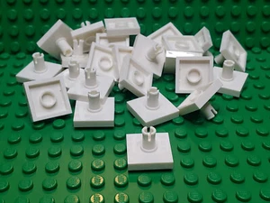 ** 25 CT LOT ** Lego NEW white 2 x 2 tile W/ center pin  (A-114) - Picture 1 of 1