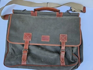 Vtg Soft Leather Briefcase Laptop Messenger Travel Bag Country Road HardWear - Picture 1 of 15
