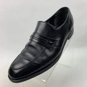 Regal Vintage Halbschuhe schwarz Lederschürze runde Spitze Slipper Schuhe Größe 11,5 E/C - Bild 1 von 11