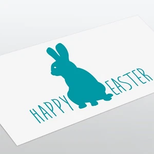 Frohe Ostern Hase Aufkleber Sticker für Dekoration Weinglas DIY Geschenkbox Deko - Bild 1 von 2